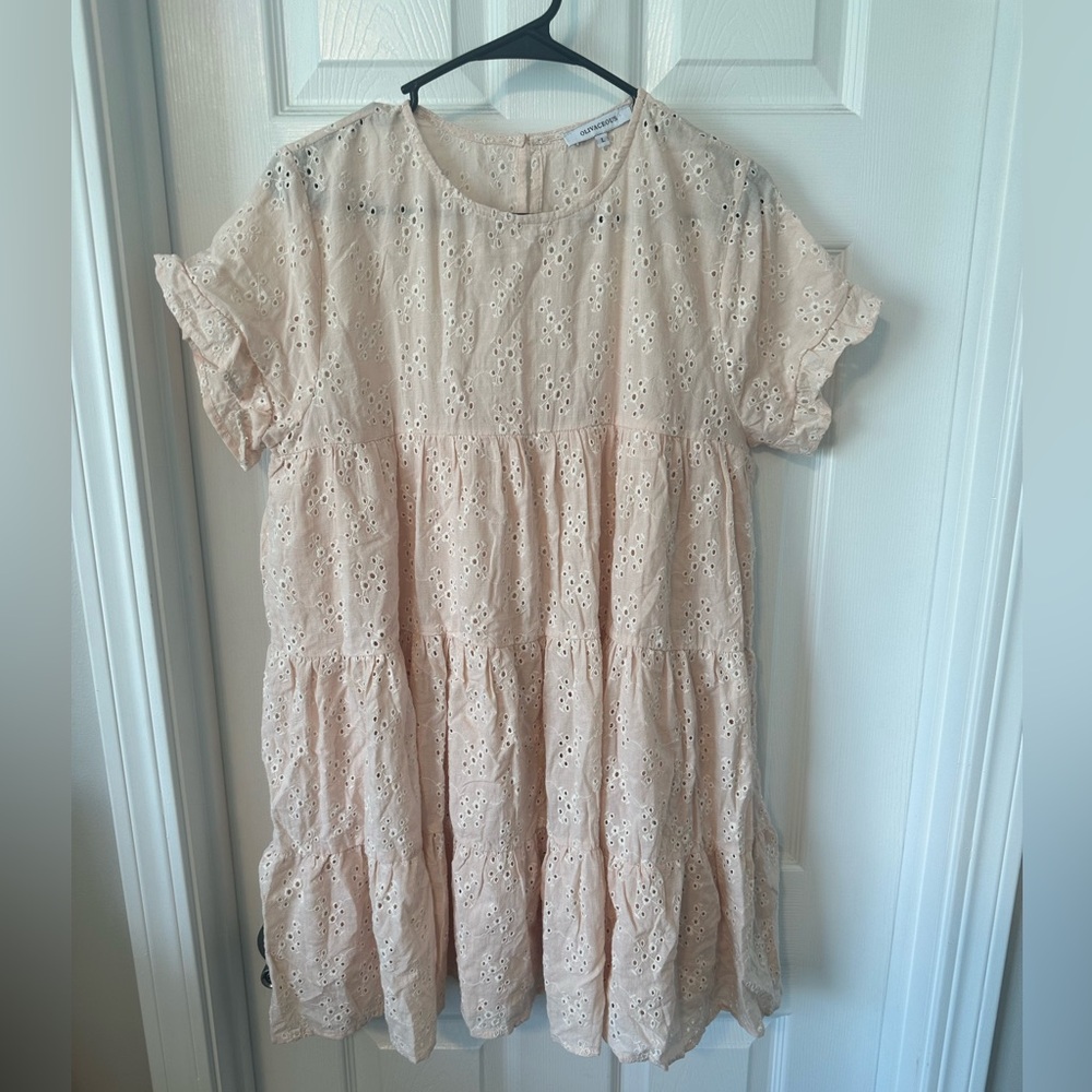 Eyelet dress-light pink-shop ruthie grace